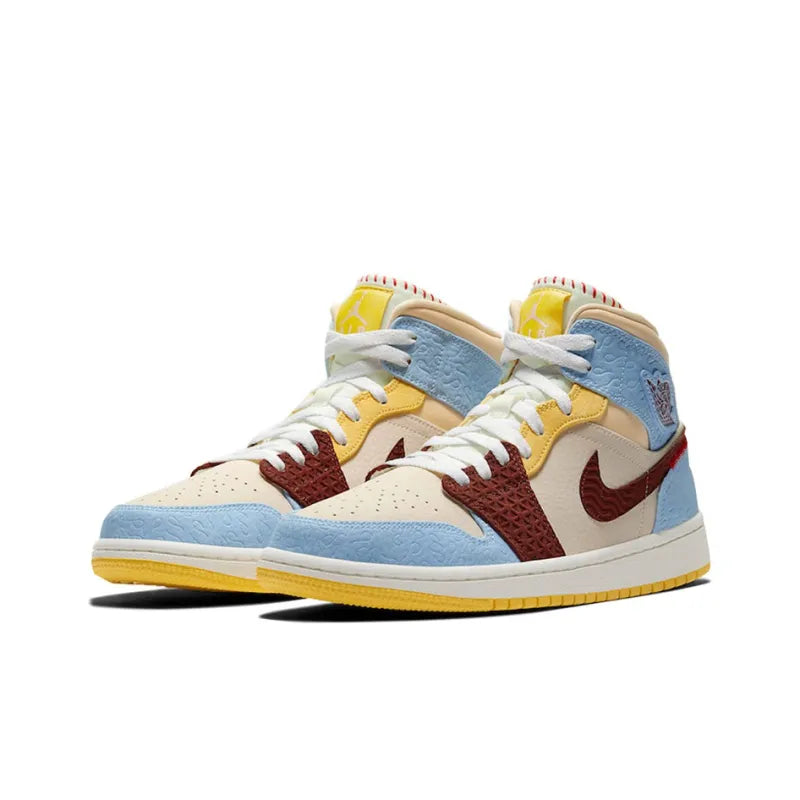 Air Jordan 1 Mid SE Fearless Maison Chateau Rouge