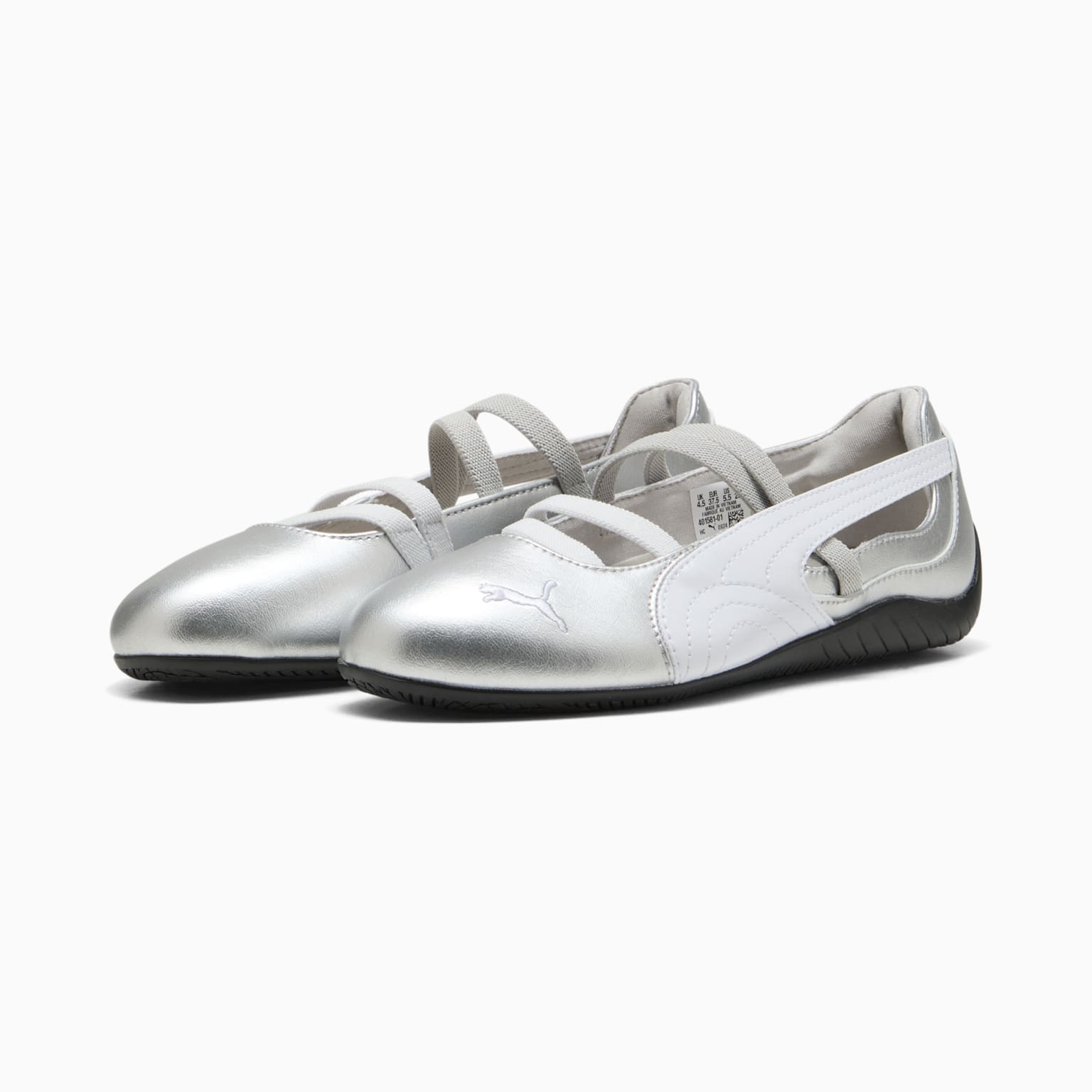 Speedcat Ballet Metallic Silver White
