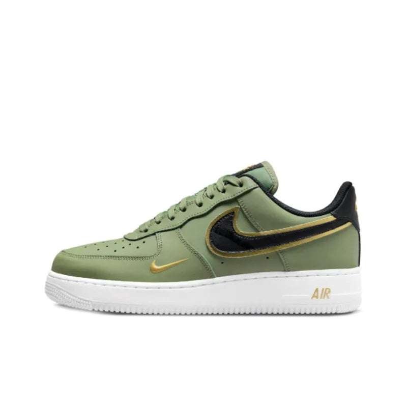 NikeAirForce1OliveGreenGold_1 Nike Air Force 1 Olive Green Gold - Image 1