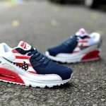 Nike Air Max 90  Navy Blue,Red & White