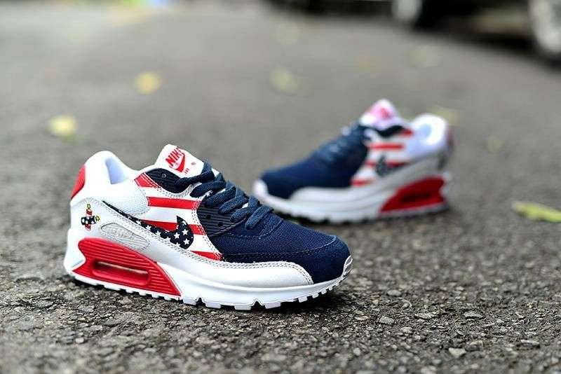 NikeAirMax90NavyBlue_Red_White Nike Air Max 90 Navy Blue,Red & White - Image 1